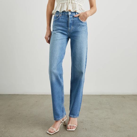 Rails The Topanga High Rise Straight Leg Jean Baja Blue Medium Wash Size 29 - Picture 1 of 9